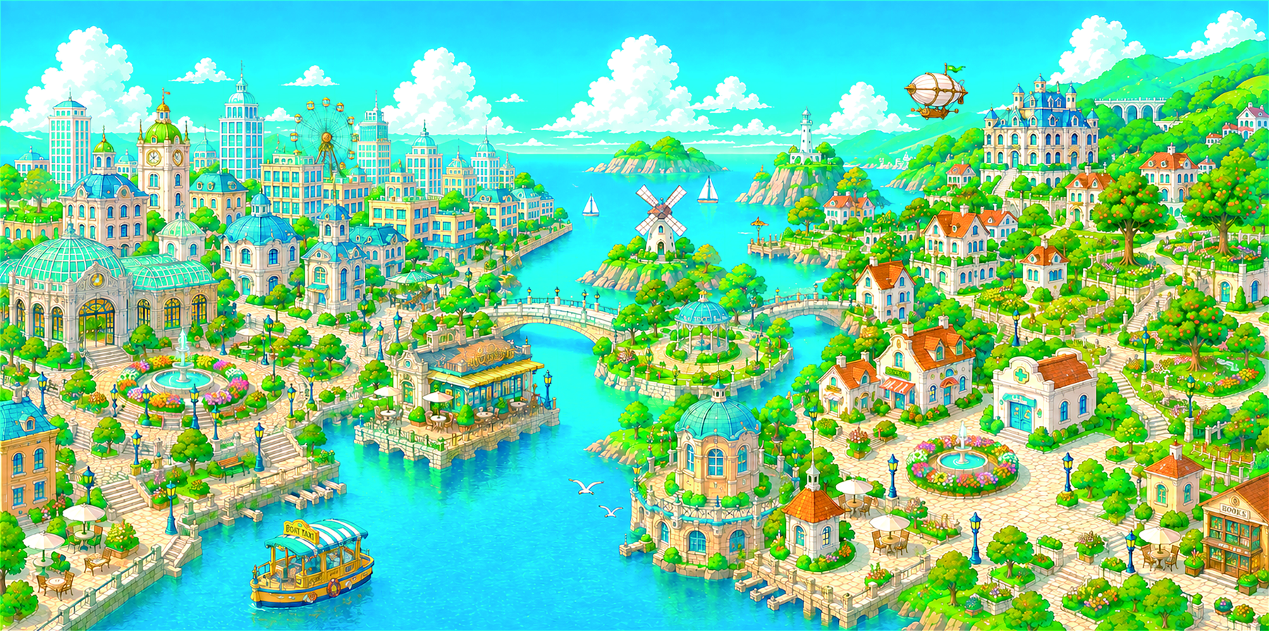 ミラクルワールドの街の全景